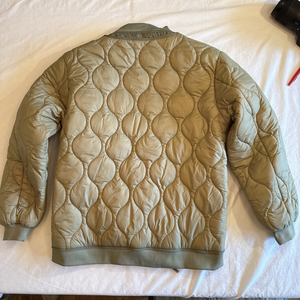 Winter Men Baseball Collar Quilted Bomber Padded XL Flight Jacket - Picture 3 of 15